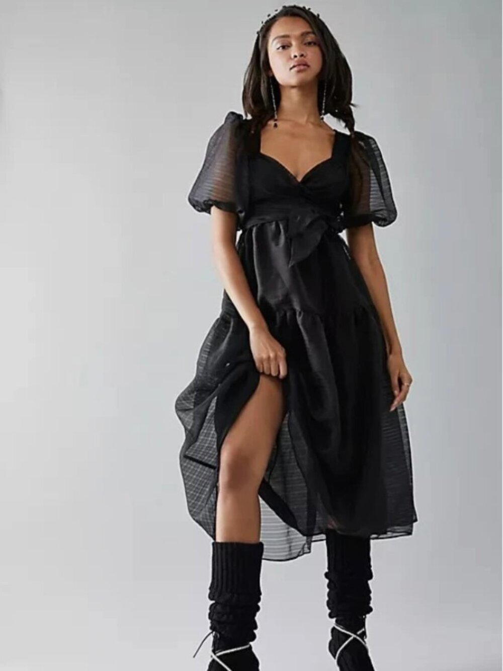 NWT | FREE PEOPLE Hailey Dress, BLACK | SIZE 8 | OB1642712